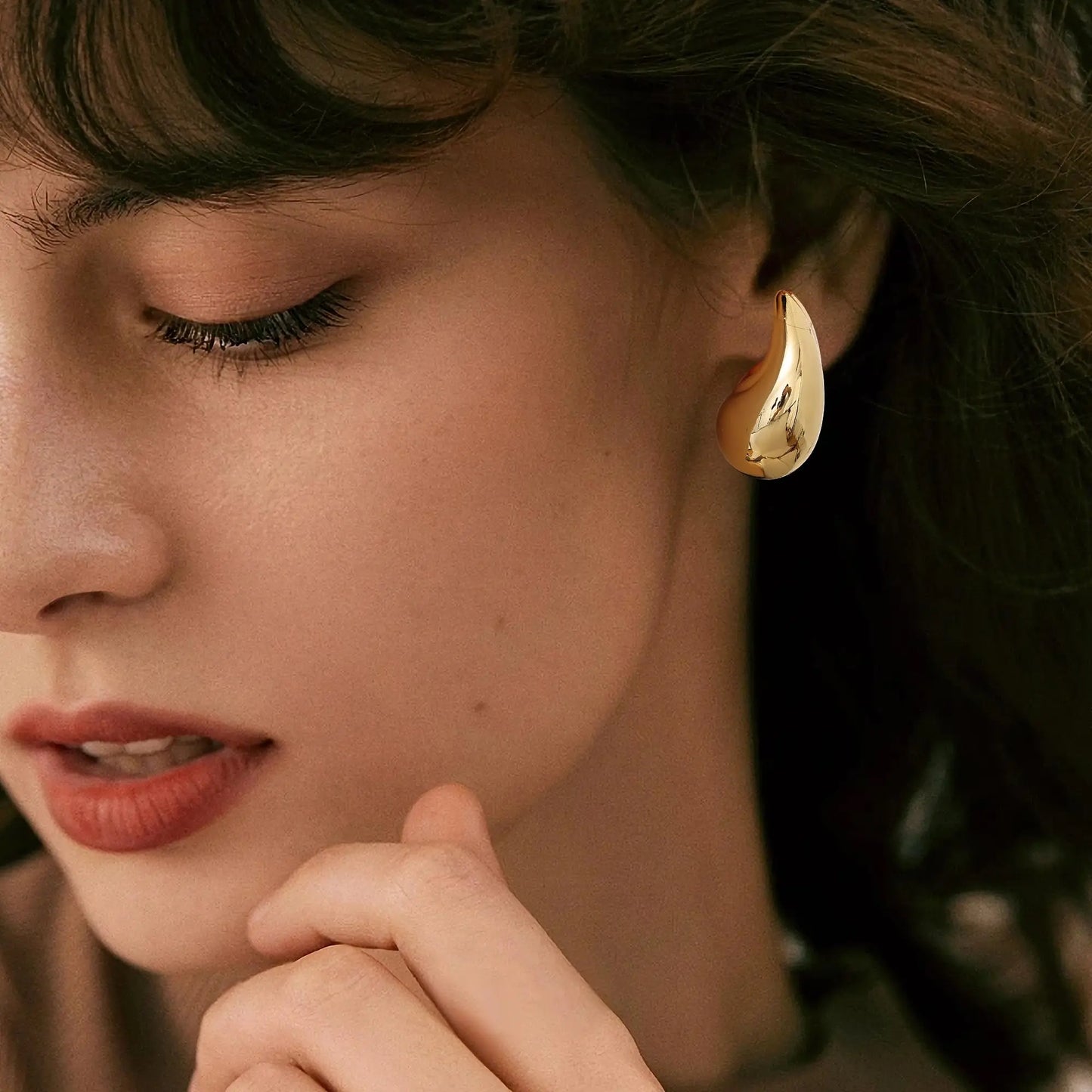18k Gold Plated Glamour Drop Earrings