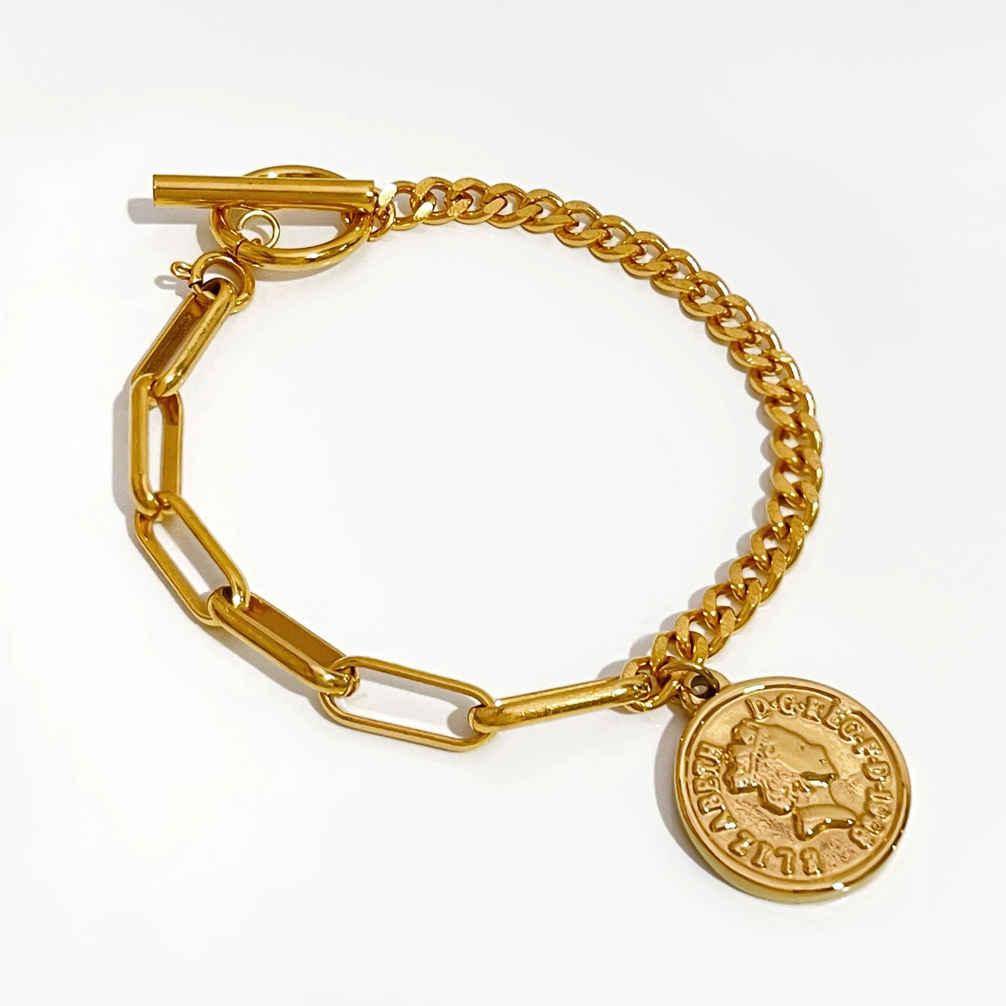 New York Cents Bracelet 18K Gold Plated