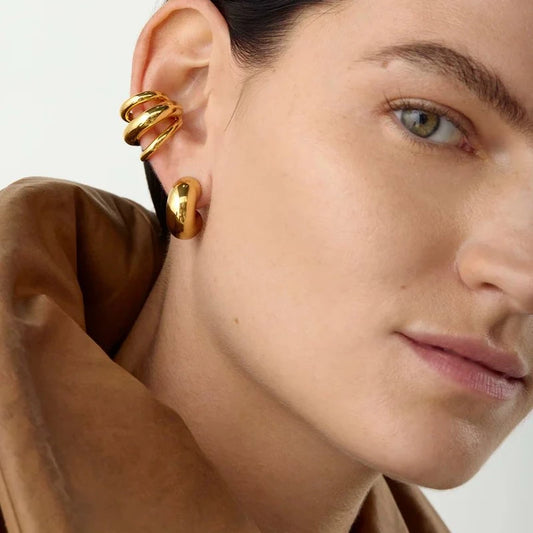 18K Gold Plated Multilayer Earring