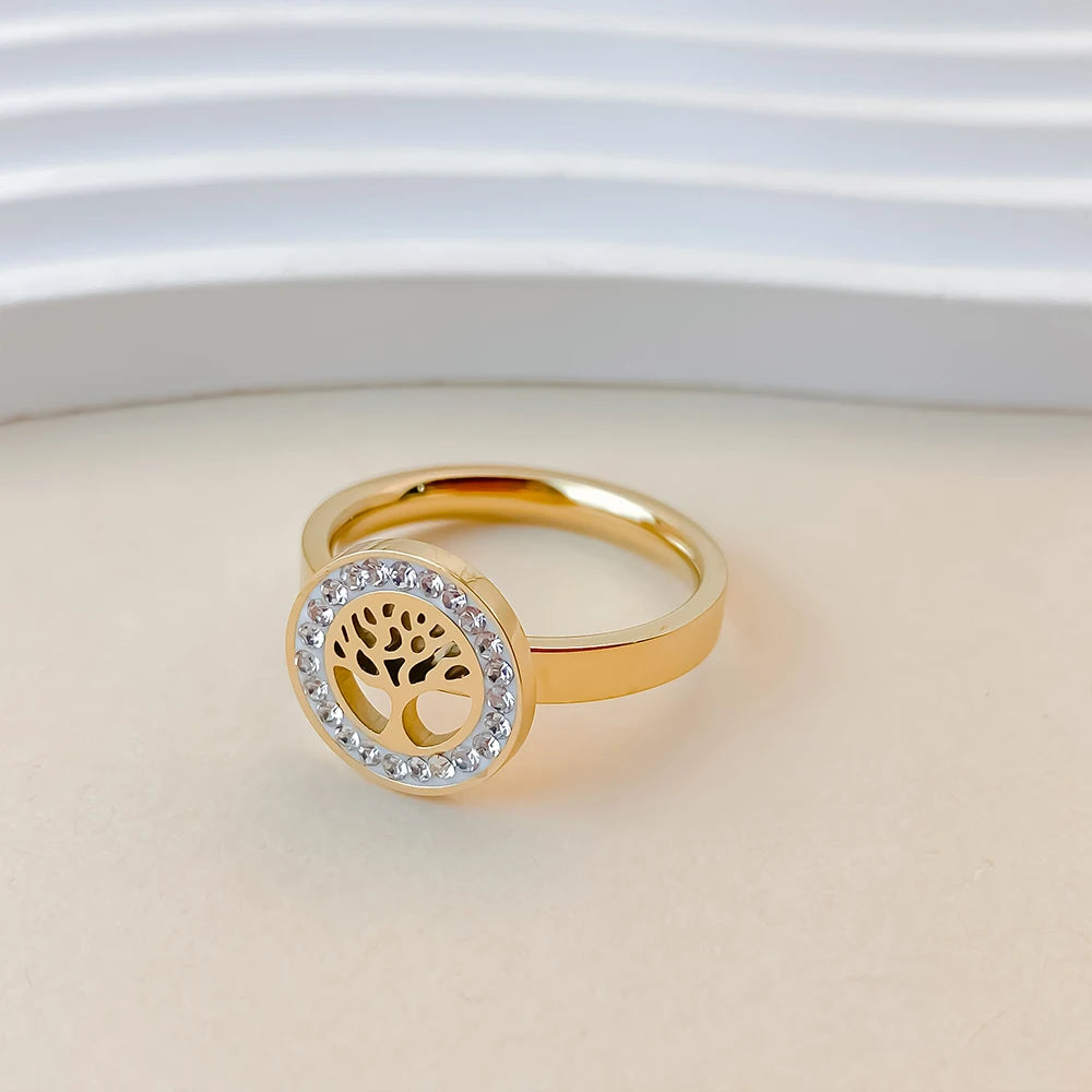 Tree of Life Ring 18K Gold Plated