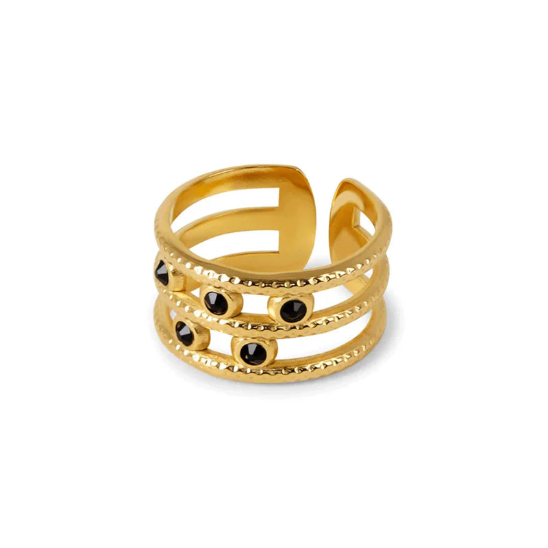 Melina Adjustable Ring 18K Gold Plated