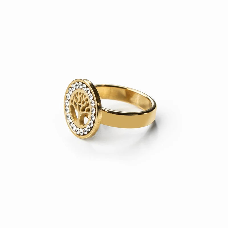Tree of Life Ring 18K Gold Plated