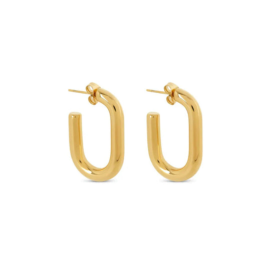 Piper Hoop Earrings 18k Gold Plated