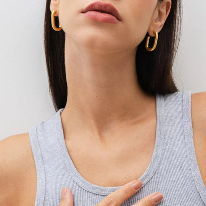 Piper Hoop Earrings 18k Gold Plated