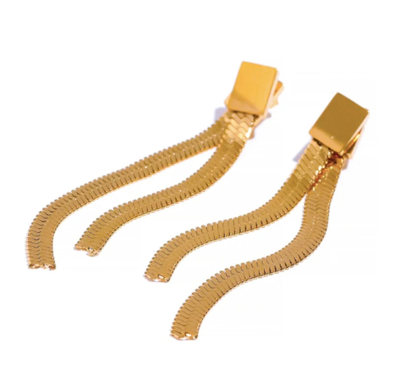 Catarina Mesh Metal Earring Plated in 18K Gold
