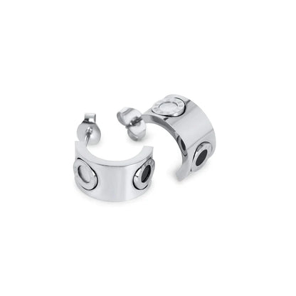 Roman Numeral Spinning Earring - Silver