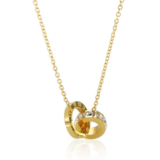Imperial Zirconia Stone Necklace 18K Gold Plated