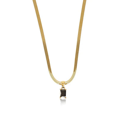 Riviera Mesh Pendant Necklace 18k Gold Plated