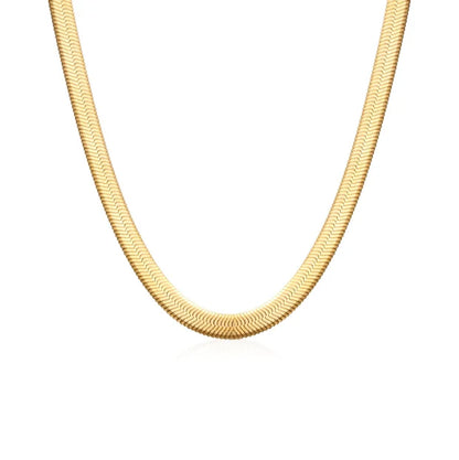 Gold Snake Mesh Necklace Plated in 18K Gold