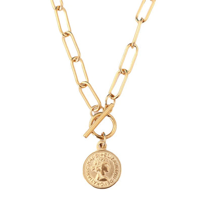 New York Cents Necklace 18K Gold Plated