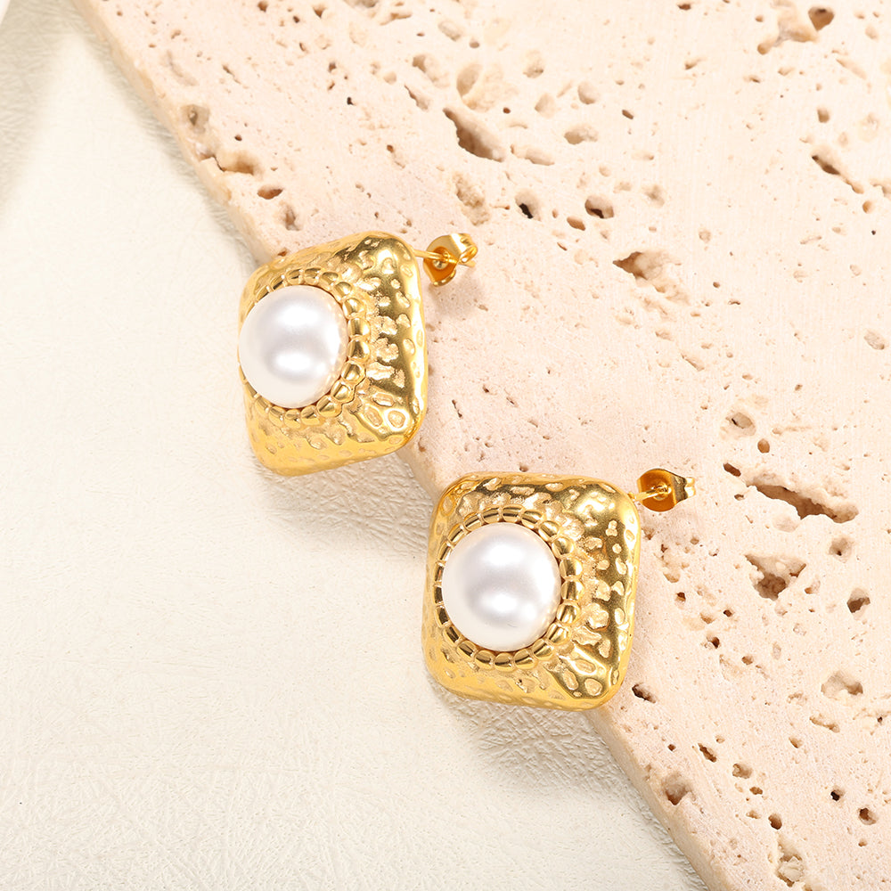 Vintage Luxury Stud Earring 18k Gold Plated