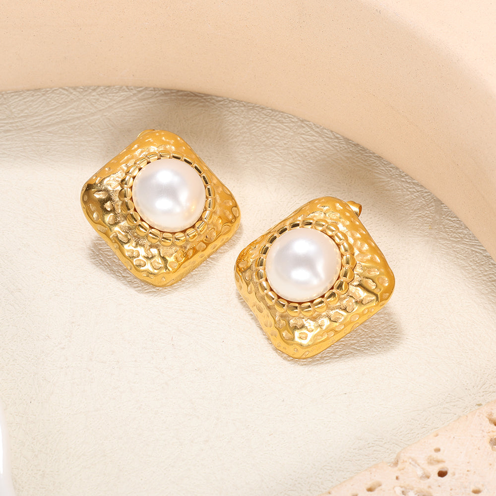 Vintage Luxury Stud Earring 18k Gold Plated
