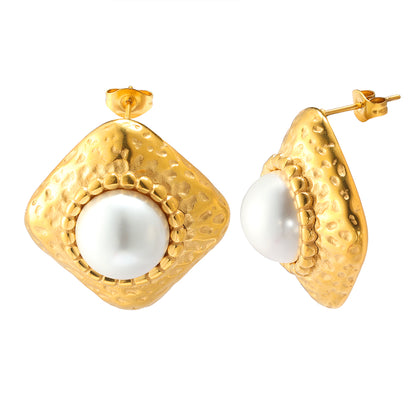 Vintage Luxury Stud Earring 18k Gold Plated