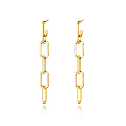 Hellen Chain Link Earrings 18K Gold Plated