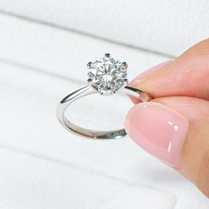Moissanite Rings 6 Prongs Classic