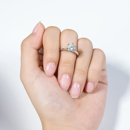 Moissanite Rings 6 Prongs Classic