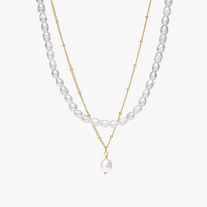 Mix Aloha Double Necklace 18k Gold Plated