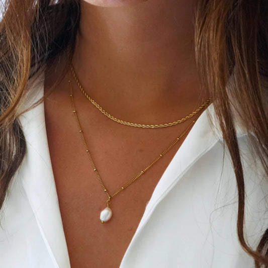 Mix Everyday Double Necklace 18k Gold Plated