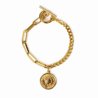 New York Cents Bracelet 18K Gold Plated