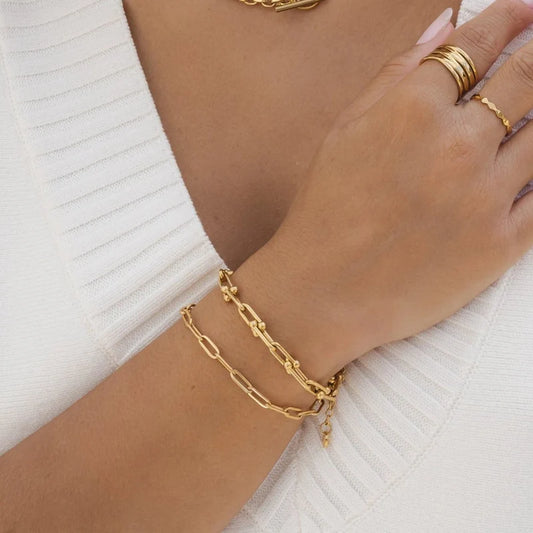Intertwined Inspiration Link Bracelet 18K Gold Plated