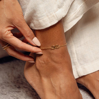 18K Gold Plated Infinity Anklet